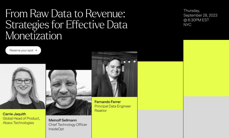 CTO Meinolf Sellmann at Data-Monetization Panel – insideopt